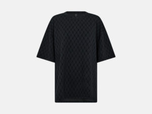 Sweat t-shirt "Oversize" | Polyester | Sort m. flockprint