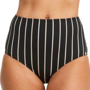 Swegmark Portofino High Waist Bikini Briefs Sort stribet 38 Dame