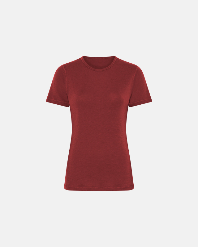 T-shirt | 100% merino uld | Rød T-shirt | 100% merino uld | Rød