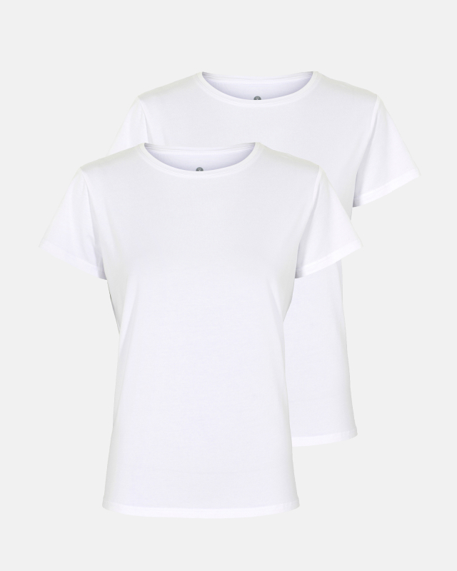 T-shirt 2-pak | Bambusviskose | Hvid T-shirt 2-pak | Bambusviskose | Hvid