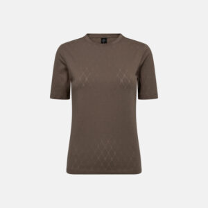 T-shirt "Logo" | Bomuld | Brun m. burn-out effekt