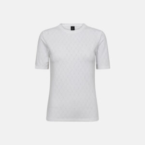 T-shirt "Logo" | Bomuld | Hvid m. burn-out effekt