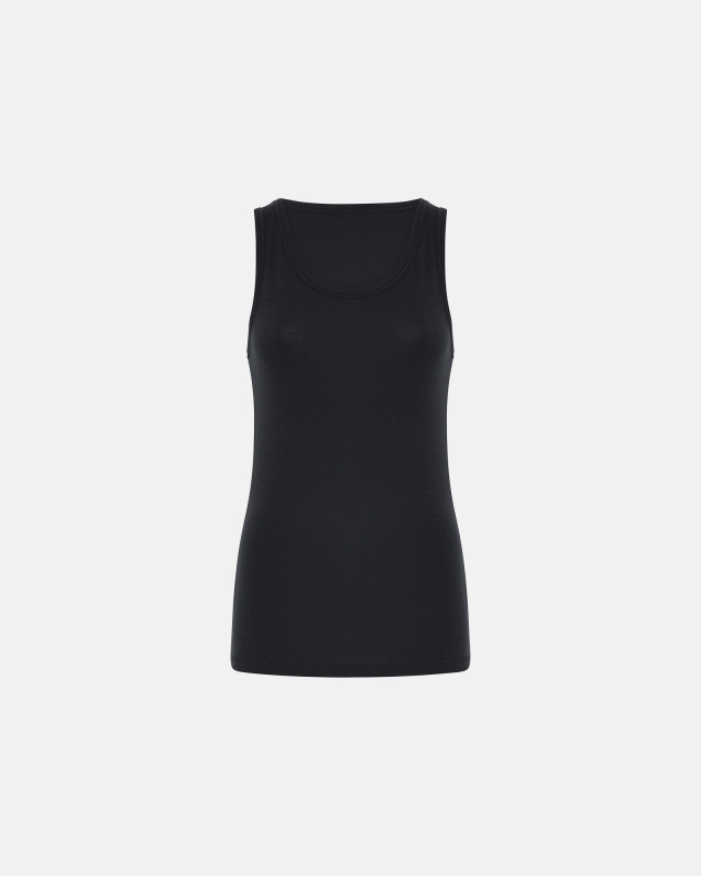 Tanktop | 100% merino uld | Sort Tanktop | 100% merino uld | Sort