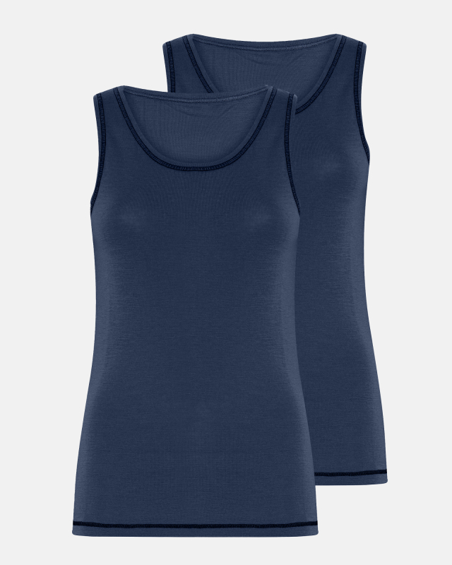 Tanktop 2-pak | 100% merino uld | Navy Tanktop 2-pak | 100% merino uld | Navy