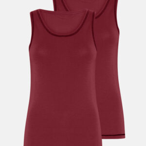 Tanktop 2-pak | 100% merino uld | Rød