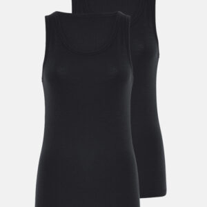 Tanktop 2-pak | 100% merino uld| Sort