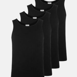 Tanktop 4-pak | 100% økologisk bomuld | Sort