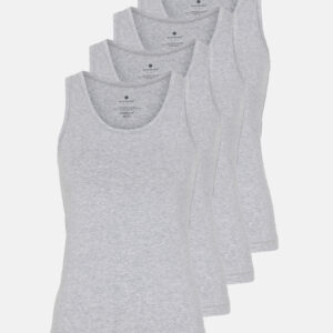 Tanktop 4-pak | Bambusviskose | Grå