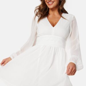 Tie Back L/S Chiffon Dress