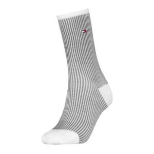Tommy Hlfiger Women Premium Stripe Socks Strømper Hvid/Marine Str 39/42 Dame