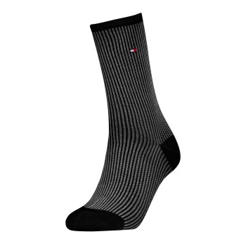 Tommy Hlfiger Women Premium Stripe Socks Strømper Sort Str 39/42 Dame Tommy Hlfiger Women Premium Stripe Socks Strømper Sort Str 39/42 Dame