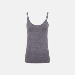 Top med smalle stropper | mikrofiber | grå