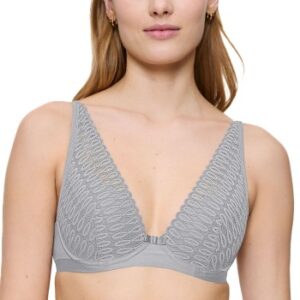 Triumph BH Aura Spotlight Plunge Bra Lysegrå B 70 Dame