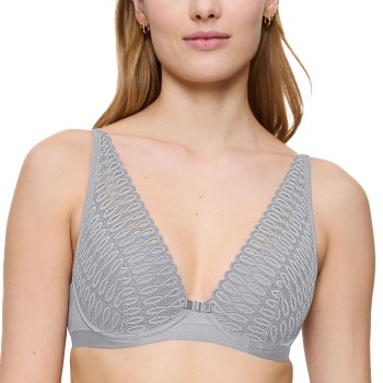 Triumph BH Aura Spotlight Plunge Bra Lysegrå B 70 Dame Triumph BH Aura Spotlight Plunge Bra Lysegrå B 70 Dame