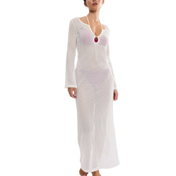 Triumph Beach MyWear Crochet Long Dress Hvid polyester 40 Dame Triumph Beach MyWear Crochet Long Dress Hvid polyester 40 Dame