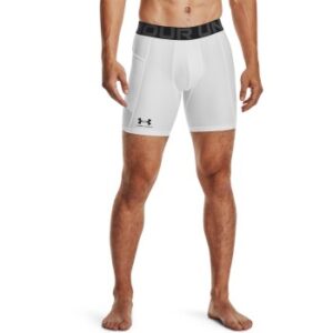 Under Armour 2P HeatGear Mid Compression Shorts Hvid Small Herre