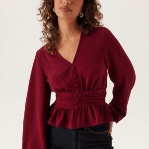V-neck Button Blouse