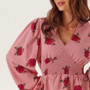 V-neck Smock Blouse