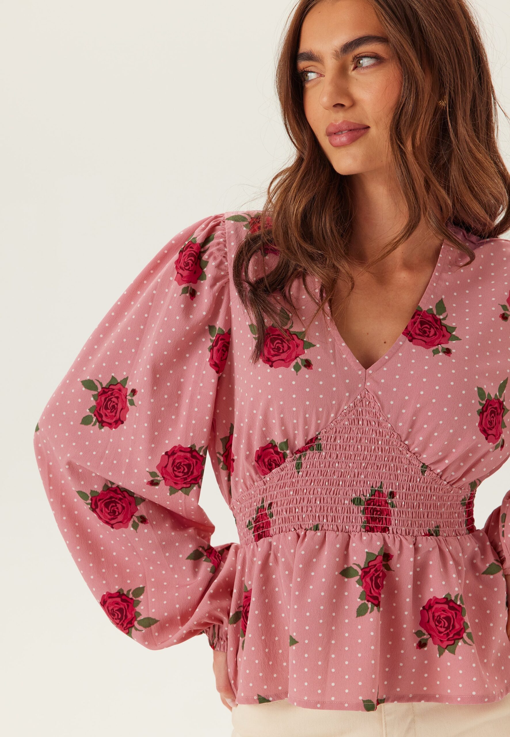 V-neck Smock Blouse V-neck Smock Blouse