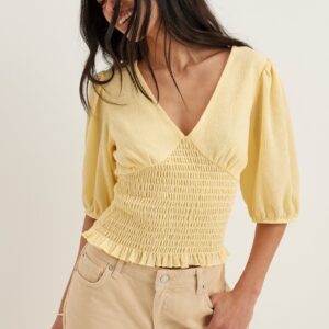 V-neck Smock Top