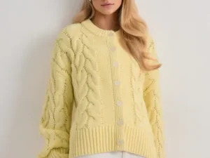 Vero Moda - Gul - Vmsvea Thea Ls O-Neck Cable Cardiga