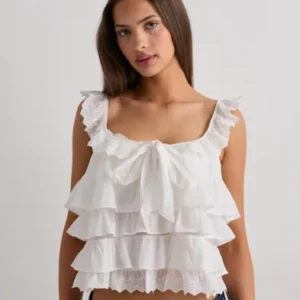 Vero Moda - Hvid - Vmsandy Sl Layered Top Wvn