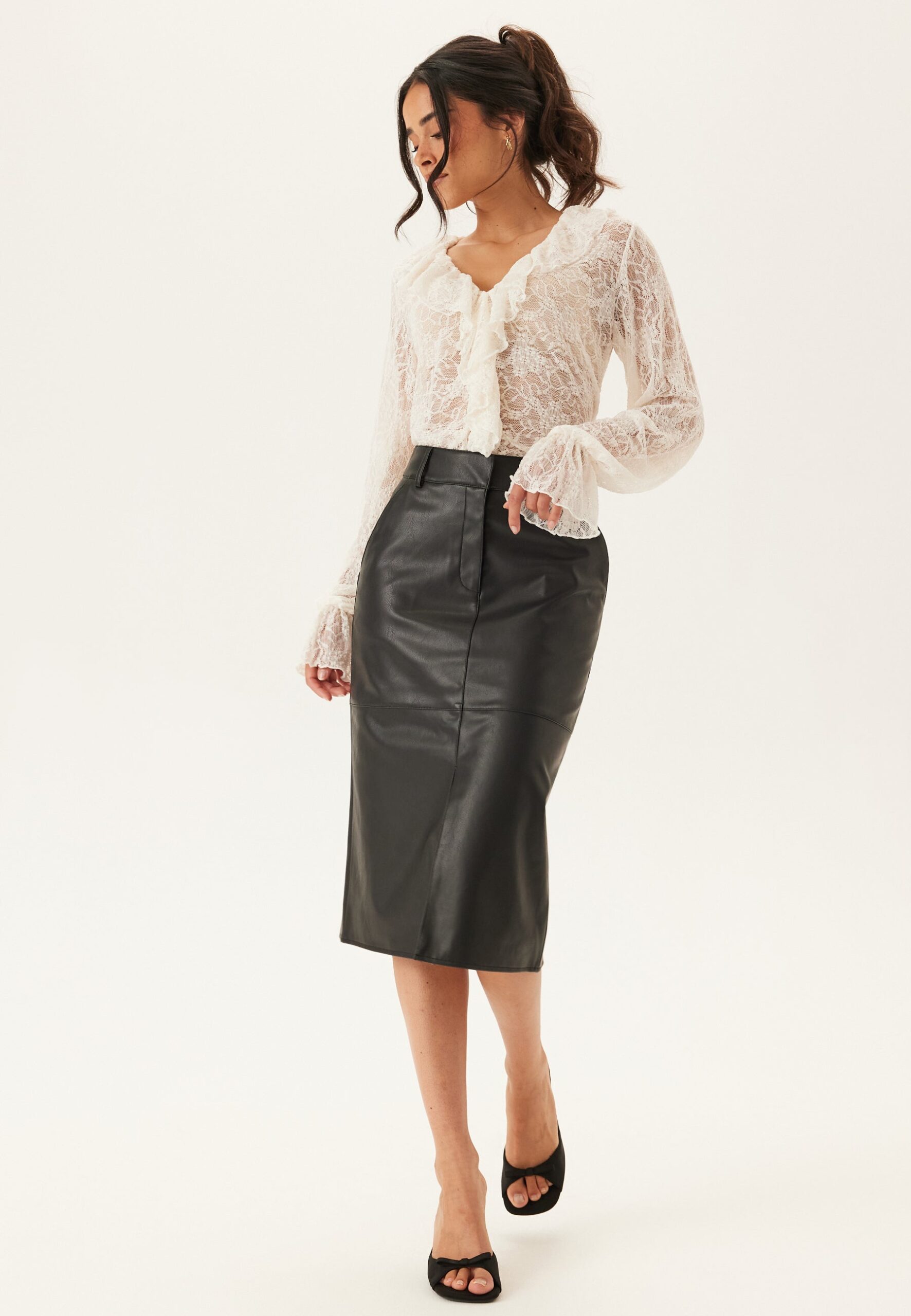 Vidagmar Hw Midi Coated Skirt Vidagmar Hw Midi Coated Skirt