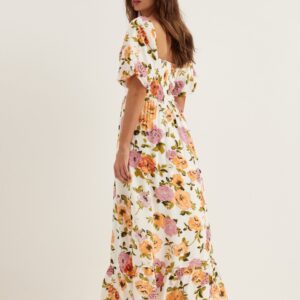 Viflola Square Neck 2/4 ANKLE DRESS