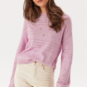 Viril L/S O-Neck Pointelle Knit