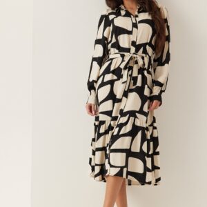 Viscose Flounce Shirt Dress
