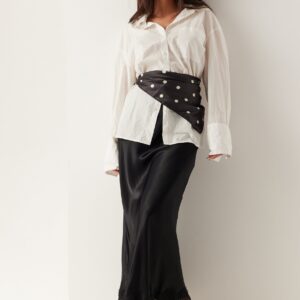 Viscose Satin Lace Skirt