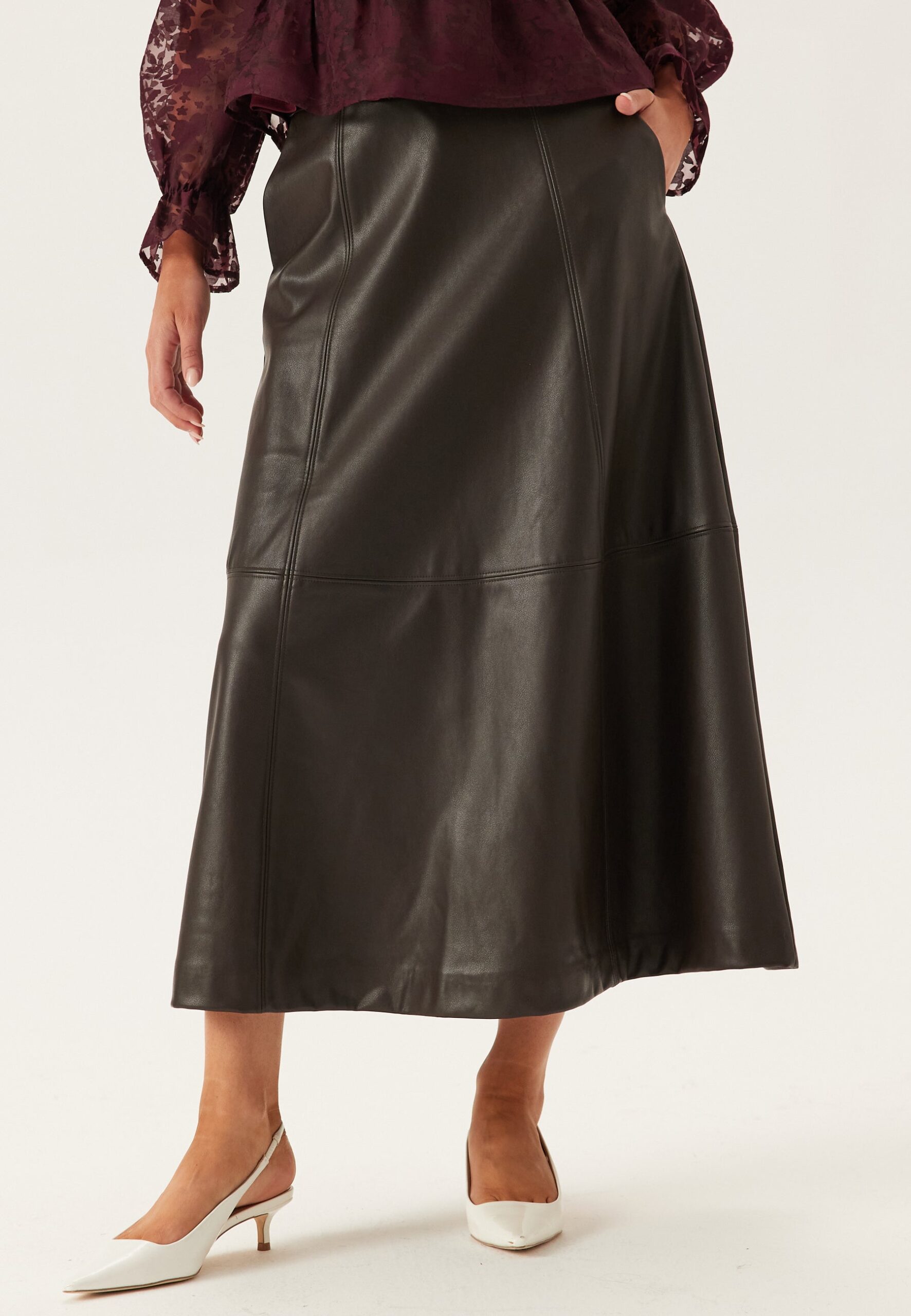 Vmolive Hw Coated Ankle Skirt Vmolive Hw Coated Ankle Skirt