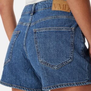 Vmtess mid rise short denim shorts