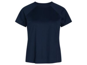 Zebdia Sports SS Tee T-shirt L Dame Blå til løb og træning med komfortabel pasform