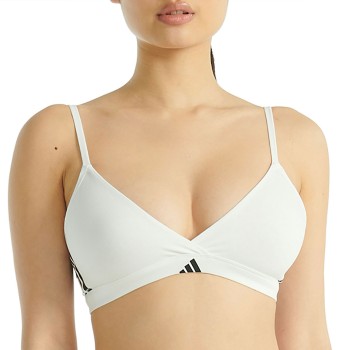 adidas BH Sport Active 3 Stripes Triangle Bralette Hvid bomuld Small Dame adidas BH Sport Active 3 Stripes Triangle Bralette Hvid bomuld Small Dame
