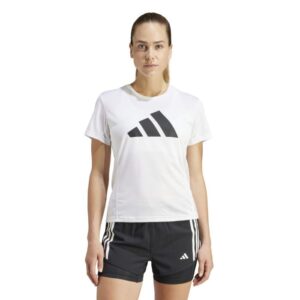 adidas Run It Tee Dame Str. L - Hvid T-shirt til løb og træning med åndbar komfort