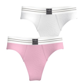 Björn Borg Trusser 2P Original Thongs Rosa/Hvid økologisk bomuld Small Dame Björn Borg Trusser 2P Original Thongs Rosa/Hvid økologisk bomuld Small Dame