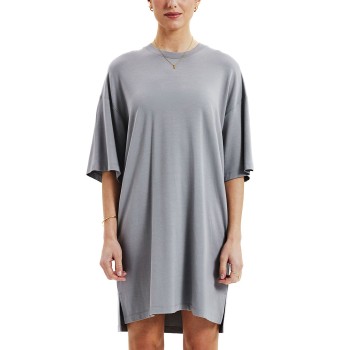 Bread and Boxers T-Shirt Dress Grå viskose Small Dame Bread and Boxers T-Shirt Dress Grå viskose Small Dame