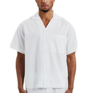Bread and Boxers Woven Shirt Hvid økologisk bomuld Small Herre