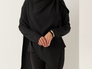 Draped Cape Blouse