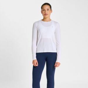 Hummel Yoga Soft Loose LS Tee Str. XS Hvid Dame