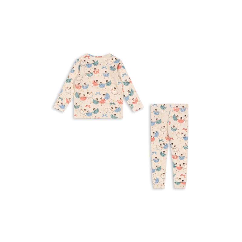 Konges Sløjd Basic Bluse/Buksesæt - GOTS - Bow Ballerina Konges Sløjd Basic Bluse/Buksesæt - GOTS - Bow Ballerina