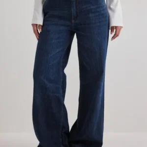 Nelly - Blå - Loose Denim Suit Pants