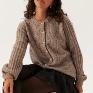 Objflora Re Ls Knit Button Cardigan
