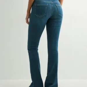 Only - Blå - Onlblush Mid Flared Dnm REA260 Noos