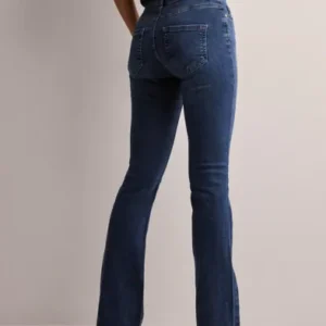 Only - Blå - Onlblush Mid Flared Dnm TAI021 Noos
