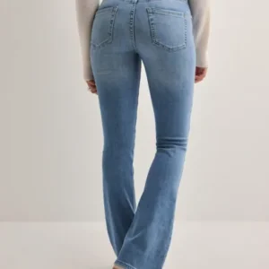 Only - Blå - Onlblush Mid Flared Dnm TAI467 Noos