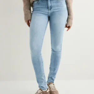 Only - Blå - Onlblush Mid Sk Ank Rw Dnm REA694 N