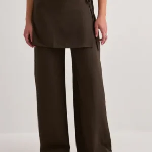 Only - Brun - Onlbretty Skirt Detail Trousers Wvn