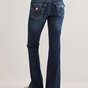 True Religion - Blå - Becca Mr Bootcut Flap Big T